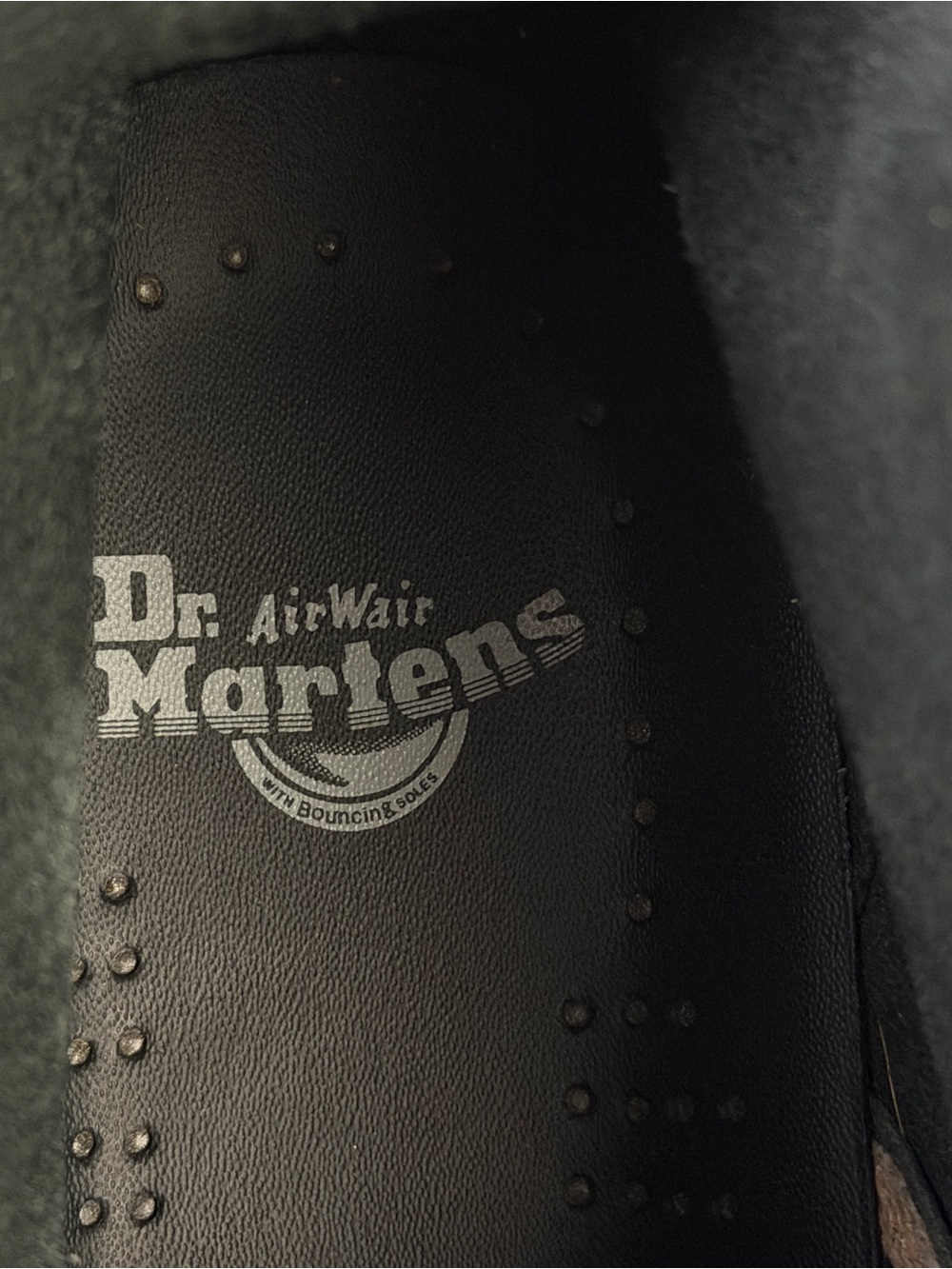 DR. MARTENS 11821 Air Wair black leather combat boots with yellow stitching sz 6 - Picture 3 of 12